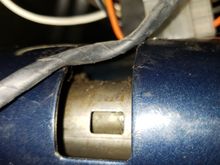 Area of the column where the toggle attaches.  This is the same are the light switch is attached. 