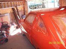 Taped up and painting.