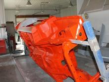 Just back from the paint boothuUndercarriage painted with clear bedliner with the Spitfire Orange added.  Looks GREAT!