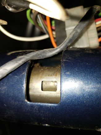 Area of the column where the toggle attaches.  This is the same are the light switch is attached. 