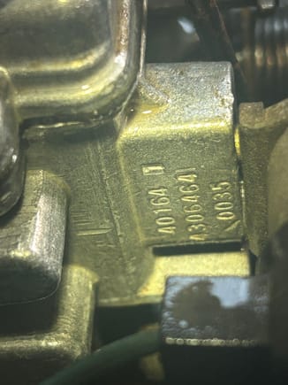 Also here is the Holley carb stamp showing the model number 