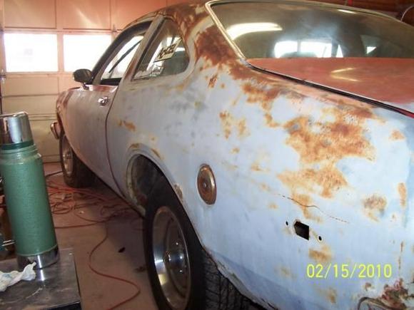 More rust. Ended up installing quarter panel patch after repair of inner wheel well.