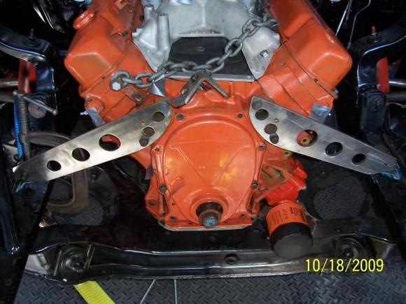 Trial fit of the 451 cid stroker with elephant ears.