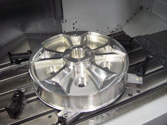 Back side of the wheel gets machined first