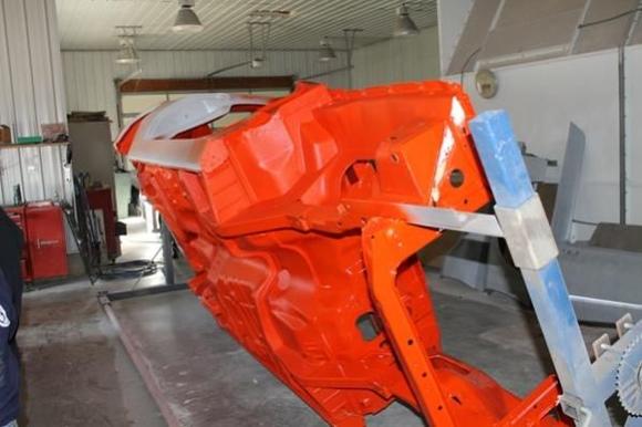 Just back from the paint boothuUndercarriage painted with clear bedliner with the Spitfire Orange added.  Looks GREAT!