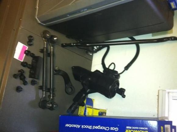 New tie rods, sanded primed and painted