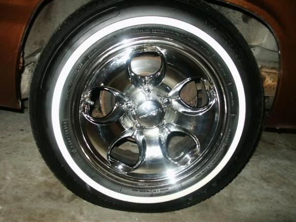 After a few hours of Mothers chrome cleaner and some elbow grease these old rims came back to life.