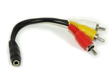 3.5mm 4 Conductor TRRS Female to 3 RCA Male L/R Audio & Video Adapter Cable