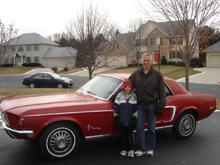 craig and mike with mustang