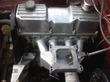 custom 4150 carb intake for 2.3 turbo motor