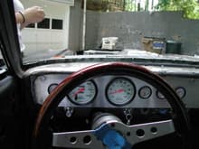 driver view of custom dash