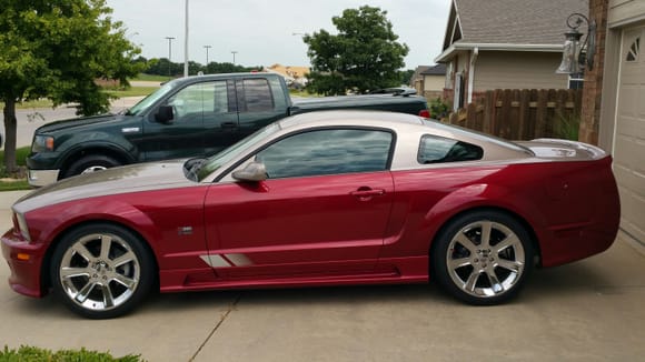 Here is my 05 SALEEN that I purchased a year ago for my 55th birthday. I always wanted one and after years of searching found this and decided it was time. I sold my 20th Anniversary Mustang that I have had since I was 28 years old to my son. Needless to say, we were both elated!