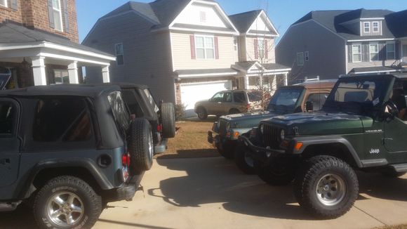 And just because it was a cool opportunity....my two on the far side, my friend joe's on the right and my boss kid's on the left getting a heater core replacement.