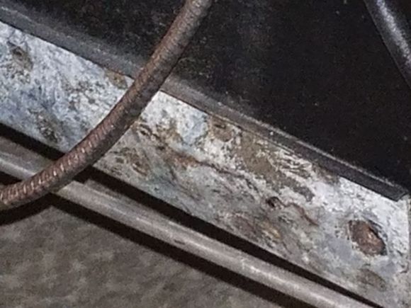 Close-up of crack.