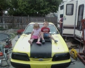 William and Jaimee On my Stang Lx