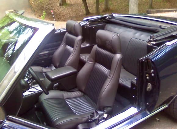 fiero seats with speakers covered to match orgional seats