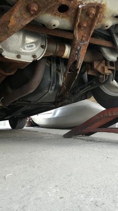 Rusted out rear support braces