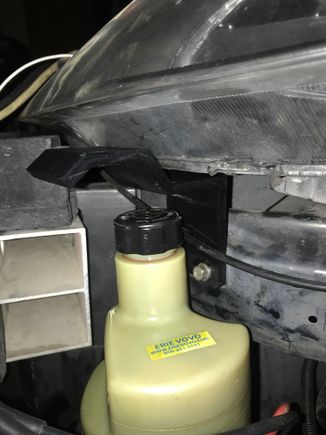 I ended up printing a new bumper retainer bracket to allow more room for the fill cap, needless to say I have to remove the bumper to service the power steering. That’s not a problem for me as I wanted it out of sight out of mind