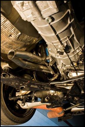 Left side headers mocked up, test fitting in chassis