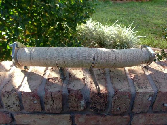 heat wrapped the testpipes