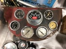 Old race car dash cluster with Tach