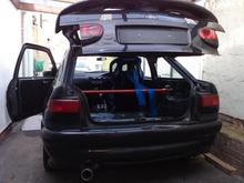 before the fia rollcage fitment