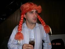 James in wig