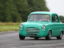 my 100E on track  at croft