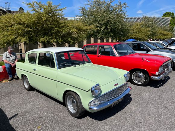 The start of my love for Fords. Anglia 105e with 1600 crossflow, lotus steel wheels etc.