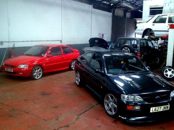 GTI AND THE COSWORTH AND A SAPH ON RAMP