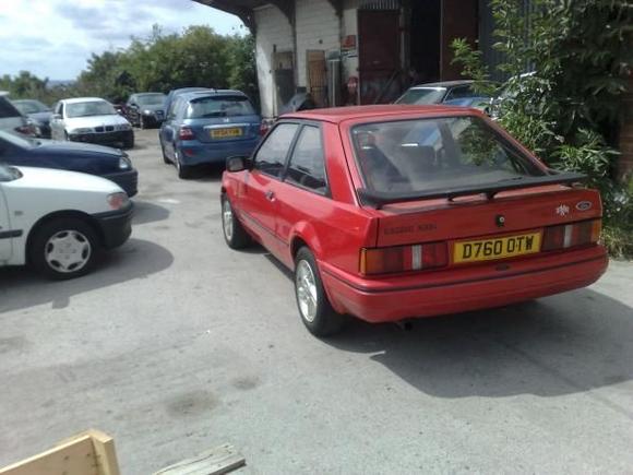 just before respray