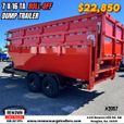7 x 16 TA Roll-Off Dump Trailer – 14K GVWR (3-Bin System)  for sale $22,850 