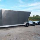 32ft V nose box open trailer