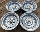 Set 4 15" x8 Chevy Rally Rims Steel Wheels 5 lug C10 S  for sale $5,000 