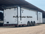 34' Race Trailer  Enclosed trailer Electric Awning trailers 