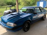 1989 Blue Ford Mustang LX Hatchback Rolling Chassis  for sale $5,500 