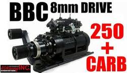 BLOWER SHOP 3121 SUPERCHARGER 250 8MM BLACK HARD ANODIZED 2V