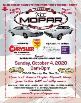 10/3/21 - 11th Annual MOPAR Show, Culpeper VA, 3 October 2021