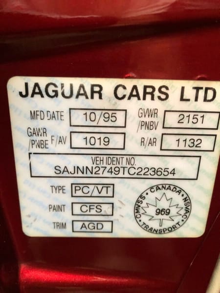 1996 Jaguar XJS  for Sale $0 