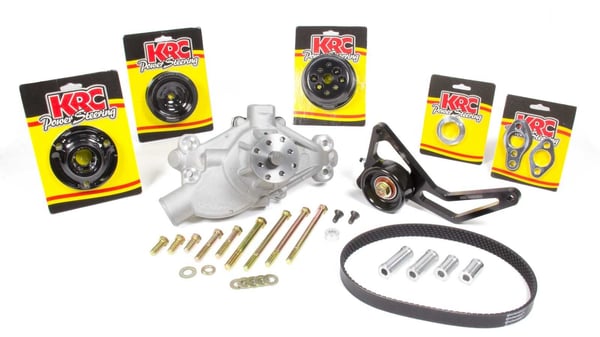 Front Drive Kit w/ Idler SBC Crate, by KRC POWER STEERING, M  for Sale $656 