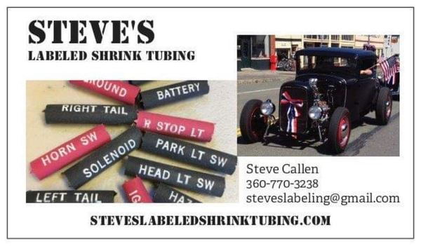 Steve's Labeled Shrink Tubing  for Sale $19 