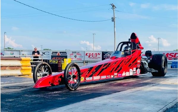 Dragster with 2019 Vintage Outlaw Trailer