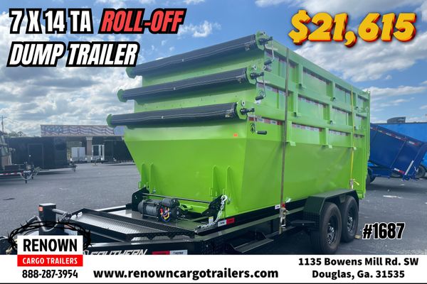 3 Bin Roll-Off Dump Trailer 14K w/Tarp  for Sale $21,615 