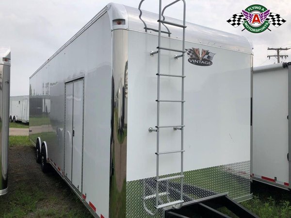 2019 Vintage 30' Pro Stock Race Trailer with Ramp Overs