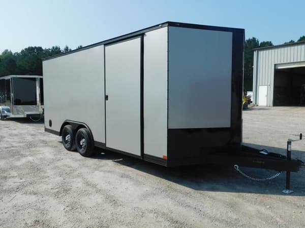 2024 Covered Wagon Trailers  Gold Series 8.5x18 Vnose Silver