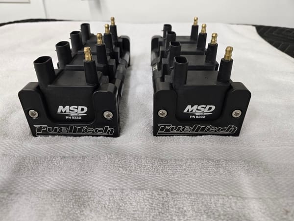 (8) MSD 8232 coils w/Fueltech billet mounts  for Sale $600 
