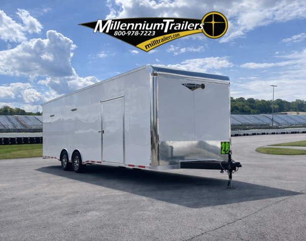 SAVE $7K 2026 28' Loaded Platinum Car Hauler w/Alum Wheels 