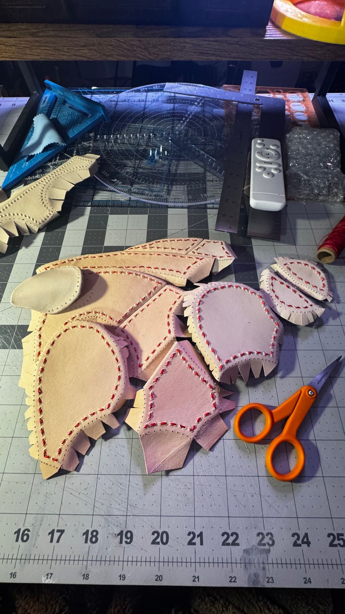 Added decorative stitching (butchers marks)