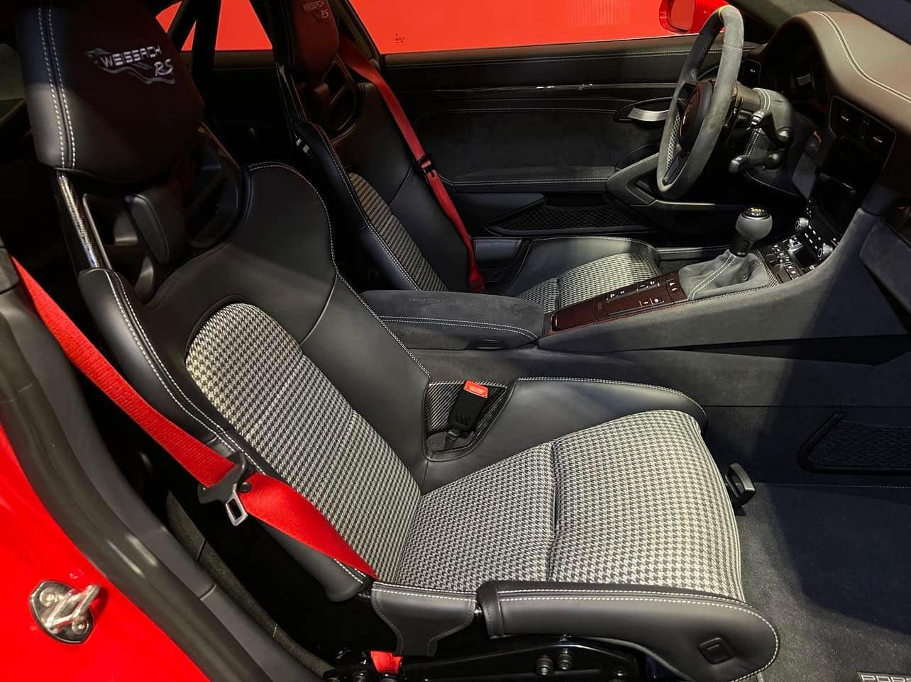 Interior/Upholstery - Black/Silver Pepita (OEM 911R material) memory foam seat cushion set for 991 LWB - Used - 2014 to 2019 Porsche All Models - Clarksburg, MD 20871, United States