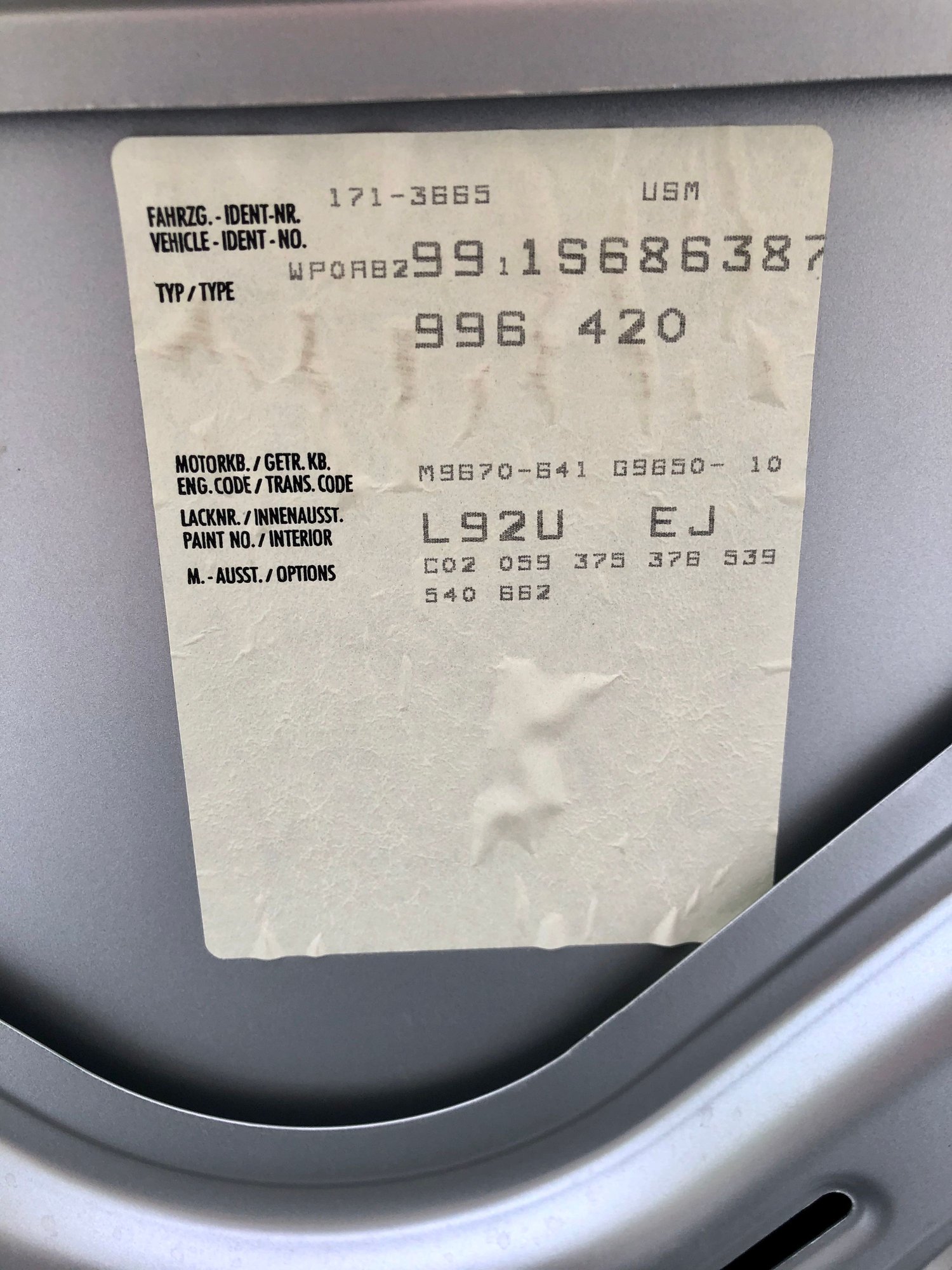 2001 Porsche 911 - 2001 911 Turbo - Manual, Low Miles - Used - VIN WP0AB29911S686387 - 45,870 Miles - 6 cyl - AWD - Manual - Coupe - Silver - Columbus, IN 47203, United States